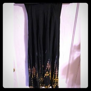 Clea Ray split skirt/dress. Black/tiedye one size